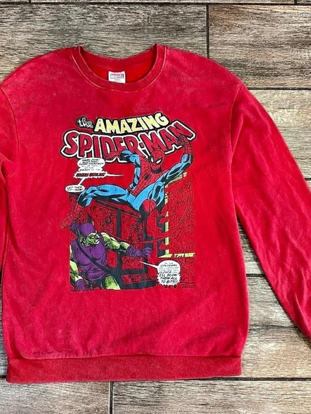 Marvel The Amazing Spider-Man Graphic Sweatshirt Red & Blue Boys XL